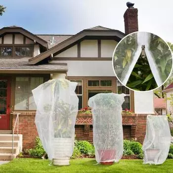 Большая сетчатая сумка для фруктовых деревьев, сетчатый дышащий чехол с застежкой-молнией, защищающий от насекомых, с затягивающимся шнурком, простой дизайн 180cm