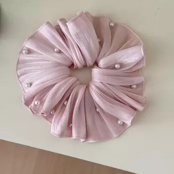 Большая широкая резинка для волос для девочки женщины аксессуар резиновые резинки корейские резинки эластичная ведущая мода макияж взрослые k-pop жемчуг новый