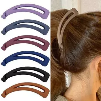 Большая шпилька тонкой работы, очаровательная компактная вертикальная заколка-банан для волос для вечеринки A