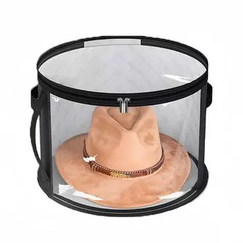 Большая складная сумка для хранения шляп для путешествий и организации гардероба, подходит для различных типов шляп и одежды чёрный