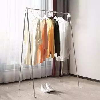 Большая складная сушилка для одежды, портативная, растягивающаяся, из нержавеющей стали с нескользящими ножками, вешалка для сушки одежды белый