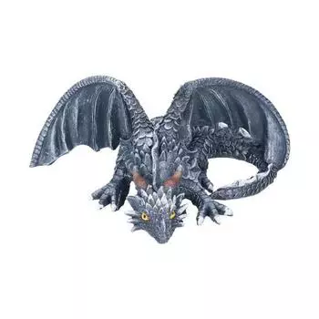 Большая скульптура дракона, сидящего на корточках, из смолы, садовые украшения для дома, двора, заднего двора