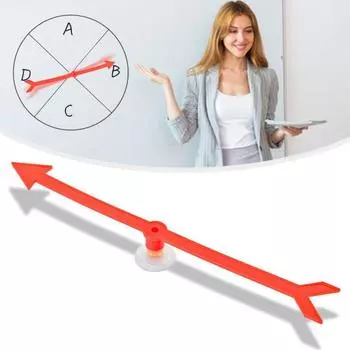 Большая стрела-вертушка с присоской, прочная пластиковая указка, инструменты для семейных вечеринок, настольная игра, реквизит для занятий в классе, пособие по математике 1pc