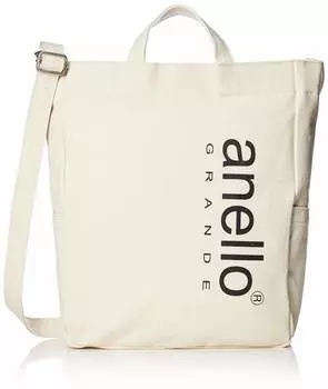 Большая сумка CT Cotton Canvas BIG Logo 2WAY Tote цвета слоновой кости [Anello Grande] GI-H2422