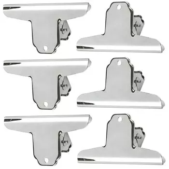 Большая сумка для книг из нержавеющей стали 145 мм, дополнительная сумка для книг для офиса, упаковка из 6 штук, зажим, зажим, прочность, большой, большой, в форме горы, зажим,