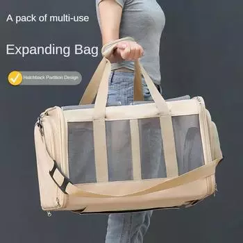 Большая сумка для кошек, переносная, расширяющаяся, сумка для двух кошек, изоляция для хэтчбека, съемная, складная сумка для домашних животных One size fits all