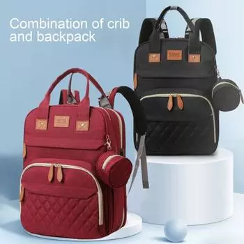 Большая сумка для подгузников, рюкзак, большая вместимость, застежка-молния, водонепроницаемая ткань, легкая сумка для подгузников унисекс с изолированными карманами зелёный