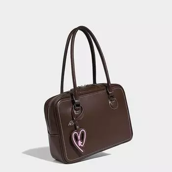 Большая сумка для тостов, винтажная сумка-тоут, Бостон, стильная сумка через плечо и подмышку кофейный