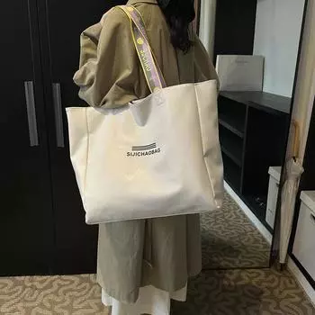 Большая сумка, иностранный стиль, модная атмосфера, досуг, высокое чувство, большая вместительная сумка, переносная студенческая сумка через плечо прилив