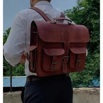 Большая сумка-мессенджер для ноутбука в стиле ретро, офисный портфель, сумка для колледжа, портфель, рабочая сумка, большая сумка, подарок на день матери, рюкзак-трансформер 15 x 11 x 4 in коричневый