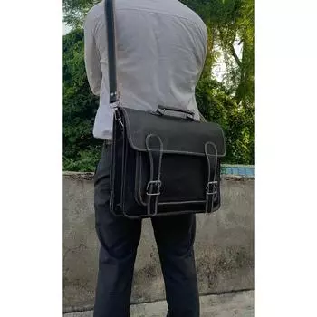 Большая сумка-мессенджер для ноутбука в стиле ретро, офисный портфель, сумка для колледжа, портфель, рабочая сумка, большая сумка, подарок на день матери, рюкзак-трансформер 15 x 11 x 4 in чёрный