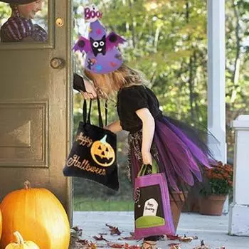 Большая сумка на Хэллоуин, нетканая сумка, фестиваль призраков, детский подарок, сумка для конфет, реквизит на Хэллоуин