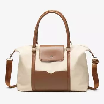 Большая сумка-тоут, модная повседневная женская сумка из ткани Оксфорд, сумка через плечо, большая вместительная сумка-ведро, большая сумка коричневый