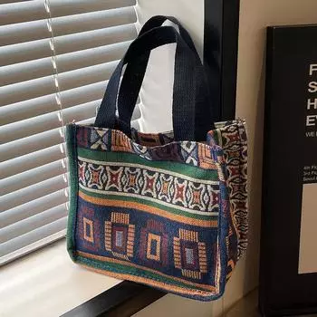 Большая сумка в стиле ретро для женщин 2024 года, новая модная универсальная сумка для отдыха и поездок на работу, большая вместимость, сумка для студентов и школьников