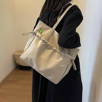 Большая сумка женская большая вместительная сумка через плечо для студентов чёрный