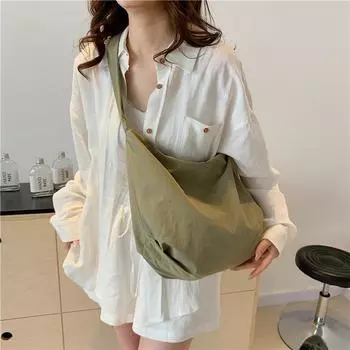 Большая сумка, женская нейлоновая сумка для поездок на работу, сумка на плечо под мышками, женская сумка через плечо большой вместимости, сумка для пельменей чёрный