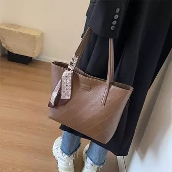 Большая сумка женская сумка большая вместительная сумка через плечо женская сумка из искусственной кожи хаки