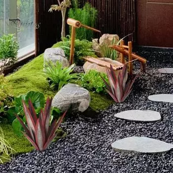 Большая текила деревенская скульптура металлическая текила растение садовая статуя открытый двор газон железная художественная фигурка для домашнего патио декор 35cm красный