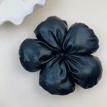 Большая трехмерная резинка для волос с цветком для женщин Элегантная резинка для высокого хвоста Модная резинка для волос с пучком