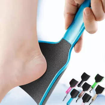 Большая U-образная изогнутая пилка для ног, двухсторонняя шлифовальная машина для ног, скраб для мозолей, отшелушивает, удаляет омертвевшую кожу One Size синий