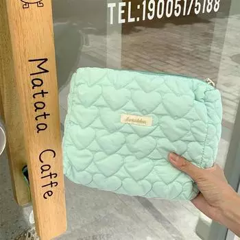 Большая Вместимость Косметическая Сумка для Хранения Губной Помады, Кистей, Телефона, Милый Набор Туалетных Принадлежностей, Женская Сумка для Макияжа, Кошелек, Органайзер, Сумка-Мешочек 17x8x24 cm