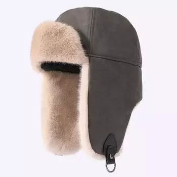 Большая версия кепки Lei Feng Cap Hairy, женская утолщенная и утолщенная защитная кепка для защиты ушей, ветрозащитная, холодная, теплая, зимняя, дорожная кепка для езды на велосипеде One Size розовый