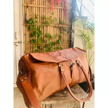 Большая винтажная дорожная сумка для походов в спортзал и выходного дня из натуральной мягкой кожи для мужчин 21 inch