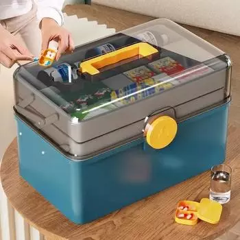 Большая вместимость 3 слоя аптечка первой помощи супер футляры для таблеток органайзер семейная аптека экстренной помощи контейнер для хранения таблеток коробка