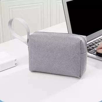Большая вместимость 3C сумка для хранения цифровых аксессуаров черная/серая косметичка U Disk чёрный
