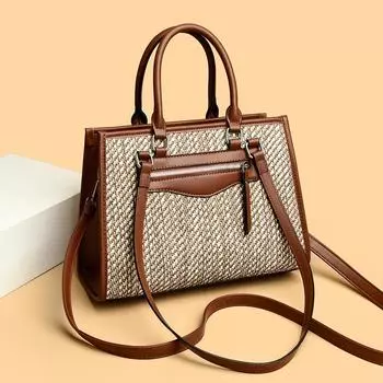 Большая вместимость элегантная женская соломенная сумка роскошные дизайнерские сумки из ротанга плетеные наплечные сумки женские летние новые сумки ручной работы из соломенной корзины