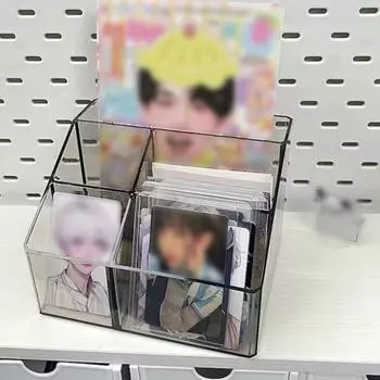 Большая вместимость держателя для кистей для макияжа, ящик для хранения с несколькими отделениями, держатель для ручек на столешнице чистый/чёрный