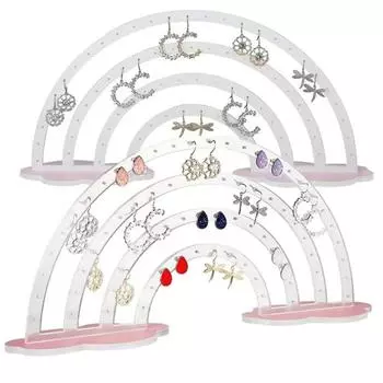 Большая вместимость держателя для сережек, акриловая стойка для ювелирных изделий, женская прозрачный