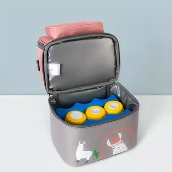 Большая вместимость двухслойной сумки для мам, теплый и холодный рюкзак, портативная сумка для сохранения свежести грудного молока, термосумка для льда