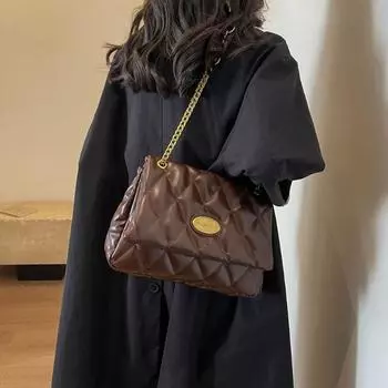 Большая вместимость французская ретро-цепочка на одно плечо сумка через плечо модная маленькая сумка в стиле аромата женская новая повседневная сумка для поездок на работу