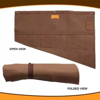 Большая вместимость гаечного ключа, сумка-рулон, износостойкая, переносная сумка для техника коричневый