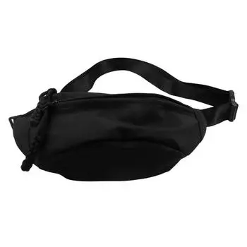 Большая вместимость Холщовая нагрудная сумка нейлоновая поясная сумка повседневная Холщовая сумка через плечо спортивная чёрный