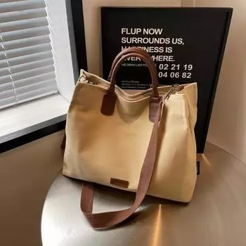 Большая вместимость холщовых сумок через плечо для женщин, сумки-маятники через плечо, базовый стиль, строчка