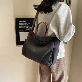 Большая вместимость холщовых женских сумок-тоут на молнии, универсальные женские сумки через плечо, новые, бесплатная доставка