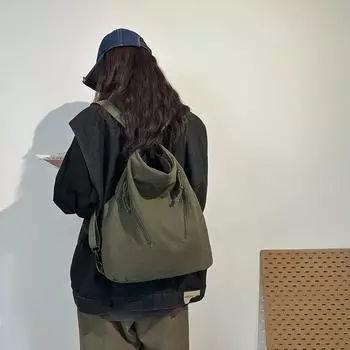 Большая вместимость холста простота легкий студенческий университетский рюкзак дизайн практичный универсальный дорожные сумки через плечо