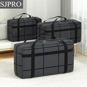 Большая вместимость и сверхпрочная черная сумка для хранения из композитного материала, пыле- и влагонепроницаемая, с застежкой-молнией M-1PCS серый