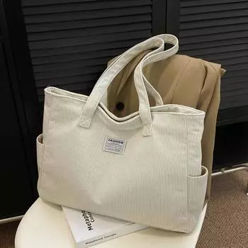 Большая вместимость Ins Ленивый Стиль Нейлоновая Сумка-тоут Сумки Холщовые Сумки с Ручкой сверху Одинарная Большая Сумка Через Плечо чёрный