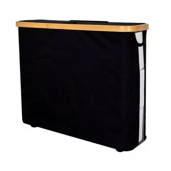 Большая вместимость контейнера для хранения туалетной бумаги вмещает до 24 рулонов. Портативные органайзеры для ванной комнаты для экономии небольшого пространства. 1 чёрный