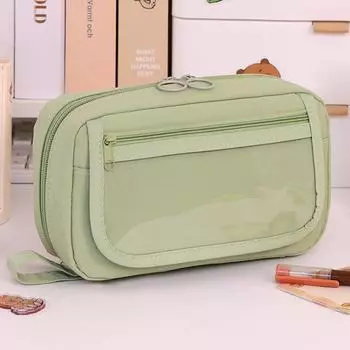 Большая вместимость многослойная сумка для ручек милый мультяшный пенал капибара на молнии канцелярский органайзер многофункциональный пенал