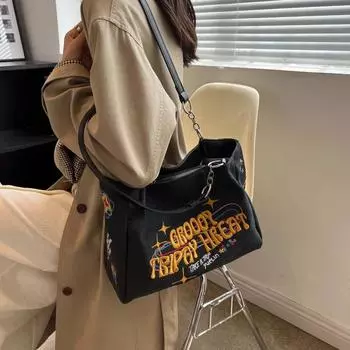 Большая вместимость модные новые женские сумки-тоут высокого качества тканевые сумки через плечо для женщин горячая распродажа дизайн