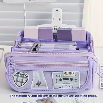 Большая вместимость моющаяся канцелярская сумка пенал прочный многосекционный пенал для студентов школьные канцелярские принадлежности