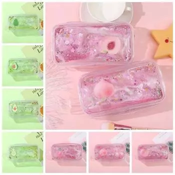 Большая вместимость мультяшная сумка для карандашей ПВХ канцелярская коробка косметичка авокадо пенал для мальчика и девочки style E