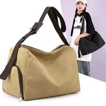 Большая вместимость мужская сумка через плечо женская дорожная сумка Messager холщовая сумка разделительные сумки для обуви кофейный