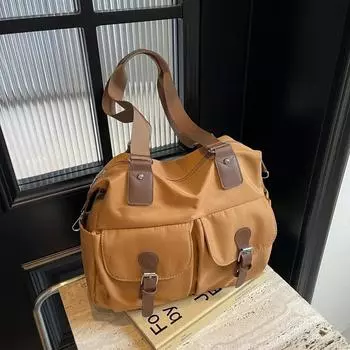 Большая вместимость нейлоновая сумка на молнии для подмышек, сумка для отдыха, милые сумки через плечо, универсальные, модные, ретро