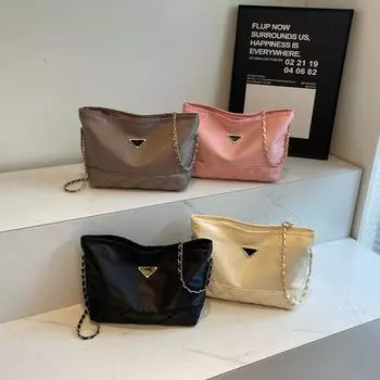 Большая вместимость, новая летняя модная сумка через плечо, простая и модная сумка-ведро для поездок на работу