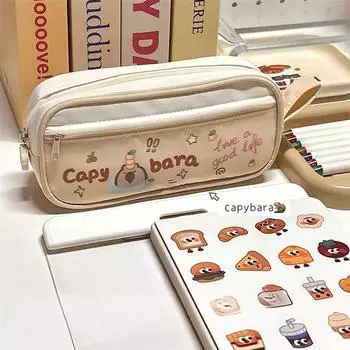 Большая вместимость пенала модная сумка для ручек школьные принадлежности канцелярские принадлежности симпатичная коробка для хранения на молнии